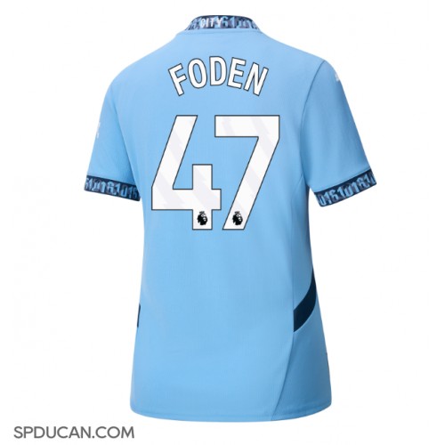 Zenski Nogometni Dres Manchester City Phil Foden #47 Domaci 2024-25 Kratak Rukav